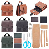 FREEBLOSS 4 Set DIY Leather Bag Kit PU Leather Puese Kit Mini Wallet for Men Women Handmade Wallet Gifts FREEBLOSS