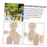 Tofficu 8 Pcs Unfinished Wooden Doll Unfinished Wooden Figurines Wooden Peg Dolls DIY Peg Dolls Unfinished Peg People Kids Mannequin Kids Toys Tofficu