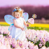 34 Pcs Make Your Own Princess Wand Kit 16 Unfinished Star Butterfly Crown Moon Fairy Wood Stick 6 Gem Stickers 4 Satin Ribbons 8 Mesh Decor for Queekay