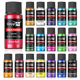 Epoxy Resin Dye-Mica Powder-18 Natural Powder Pigments-Soap Dye-Hand Soap Making Supplies-Eyeshadow and Lips Makeup Dye -Slime Pigment-Bath Bomb Glzyglyfx
