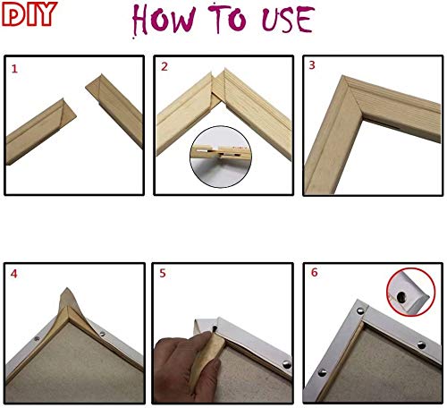 DIY Solid Wood Canvas Frame Kit 16X20'' for Paint by Number&Oil Painting&Diamond Painting by Number Wooden Art Frames - WoodArtSupply