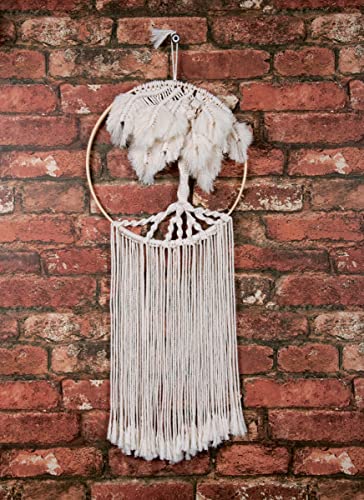 Solid Oak Macrame Wall Hanging Tree Solid Oak