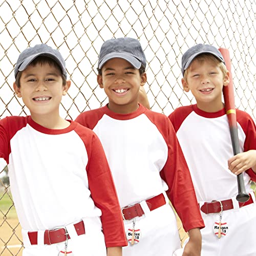 Cunno 36 Pcs Basketball Baseball Softball Tennis Acrylic Keychain Blank Kit 12 Acrylic Keyring 12 Swivel Snap Hook Keychain(White Baseball, 3 Inch) Cunno