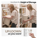 HOMEDANT House 5 Tier 24.4" W Laminated Metal Shelving Unit Adjustable Storage Utility Rack Heavy Duty Shelves Organization Multipurpose Shelf HOMEDANT