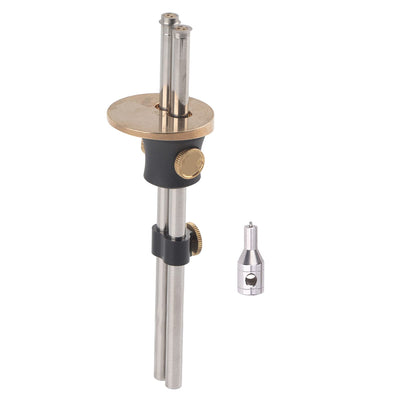 Wheel Marking Gauge, Adjustable High Accuracy Carpenter Marking Scriber Hand Measuring Tool with Removal Tool for Woodworking Accessory(Double-Shaft)