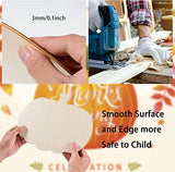 24 Pieces Large Wooden Pumpkin Cutouts 11 Inches Unfinished Wood Craft Cutout Blank Pumpkin Shape Cutout for Halloween Fall Thanksgiving Party DIY MixTeach