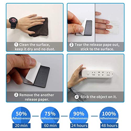 Double Sided Foam Tape Strong Pad Mounting,Black Self-Adhesive Tape Include Square Round and Rectangular(60Pcs) Tstfadac