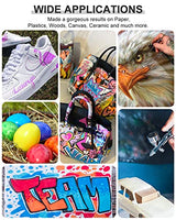 Airbrush Paint, 36 Colors with 4 Thinner Airbrush Paint Set, Water-Based Air brush Paints Acrylic Ready to Spray Includes Metallic & Neon Colors, Roizefar