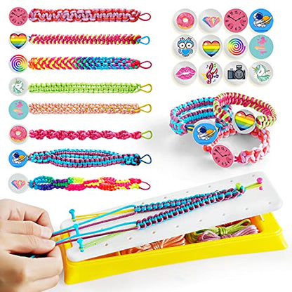 PREPOP DIY Arts and Crafts Toys for Kids -Best Birthday Gifts for Girls Age 7 8 9 10 11 12 Years Old, Friendship Bracelet String Making Kit for