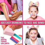 GirlZone Unicorn and Jewels Face Painting Kit, Amazing Face Paint Set with Face Gems, Brushes, Face Paint Stencils and a Kids Face Paint Lookbook to GirlZone