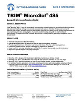 TRIM Cutting & Grinding Fluids MS485/5 MicroSol 485 Long Life Ferrous Semisynthetic Microemulsion Coolant, 5 gal Pail Trim