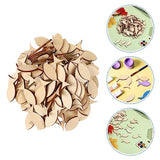Wooden Crafts Wood Fish Cutout 50pcs Unfinished Wooden Shapes Mini Fish Shaped Slices Pieces DIY Embellishment for Summer Ocean Nautical Decoration VOSAREA