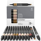 Winsor & Newton ProMarker Set, 12 Count, Skin Tones Winsor & Newton