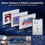 10W Output Laser Engraving Machine, JICCODA L1 High Accuracy 0.05 * 0.1mm Compressed Spot Laser Cutter Mini CNC Machine with 5.0 Bluetooth Technology JICCODA