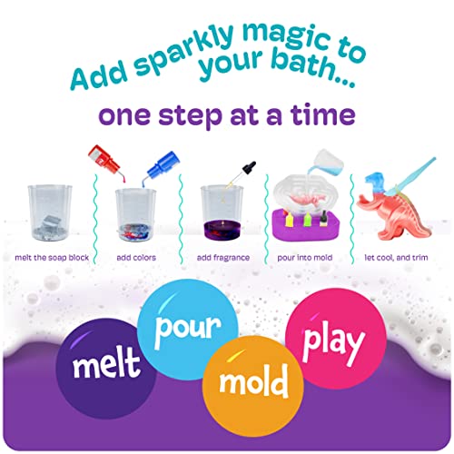 Dino Soap Making Kit for Kids - Dinosaur Science Toys Kits - Gifts for Kids All Ages - STEM DIY Activity Craft Kits - Crafts Gift for Boys and Girls, Dan&Darci