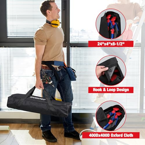 WORKPRO Cabinet Jack Support Pole, 18-1/2" to 29-1/2" Steel Telescopic Quick Support Rod Adjustable 3rd Hand Support System with 154 lbs Capacity for WORKPRO