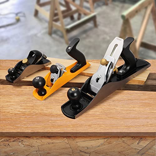 Hoteche No.4 Wood Plane - Adjustable Smoothing Bench Hand Planer for Woodworking and Trimming - 9.5-Inch Jointer Plane with 2-Inch Blade Hoteche