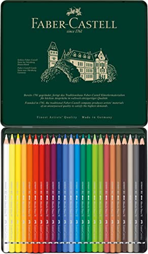 FABER-CASTELL FC117524 Albrecht Durer Artist Watercolor Pencils in A Tin (24 Pack), Assorted Faber-Castell