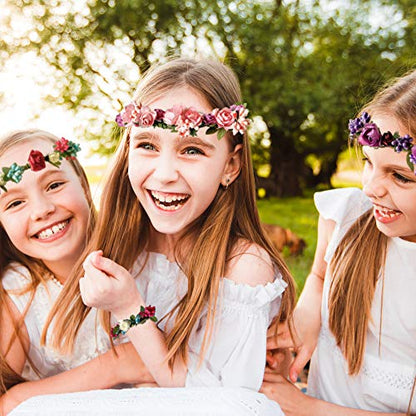 Hapinest Make Your Own Flower Crowns and Bracelets Craft Kit for Girls Gifts Ages 6 7 8 9 10 Years Old and Up - WoodArtSupply