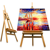 ARTIFY Large A-Frame Adjustable Painters Easel, Solid Beechwood Easel, Studio Easel with Brush Holder for Adults ARTIFY art supplies