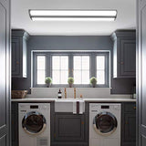 FAITHSAIL 4FT LED Wraparound Light Fixture Ceiling Mount, Ultra Slim 50W LED Garage Light Flush Mount, 4000K Neutral White, 5500 Lumens Office Light, FAITHSAIL