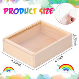 Thyle 12 Pcs Unfinished Wood Boxes, 6.3 x 4.9 x 1.8 Inch Small Wooden Box with Lid Wood Craft Box Small Rectangle Wooden Crates for DIY Birthday Thyle