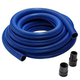 40’ Heavy-Duty Shop Vacuum Hose Dust Collector - 1-1/2” Helix Design Shop Vac Hose - Polymer Dust Collection Hose w/Swiveling Ports Prevent Twisting ROCKLER