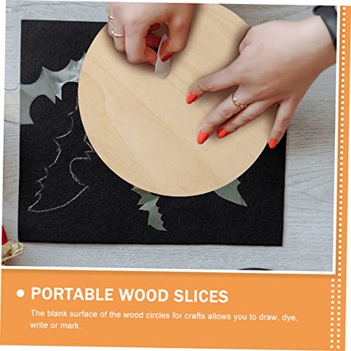 COHEALI 3pcs Painting Board Wooden Coins Unfinished Wood Rounds Craft Blanks Unfinished Wood Circle Wood Blank Rounds Writing Coasters Wood COHEALI