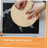 COHEALI 3pcs Painting Board Wooden Coins Unfinished Wood Rounds Craft Blanks Unfinished Wood Circle Wood Blank Rounds Writing Coasters Wood COHEALI