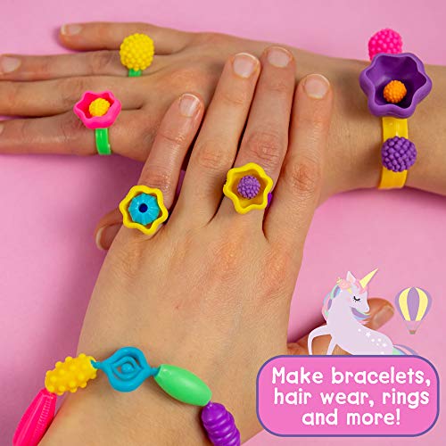 Just My Style Make & Believe Unicorn Pop Beads, 500+ Snap-Together, DIY, Bead Kit for Girls, Jewelry Set, Great Travel & On The Go Activity for Kids Just My Style