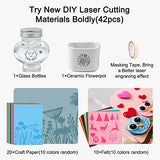 Csyidio 220 PCS Engraving Material Box, DIY Materials Apply to All Laser Engravers with Instructions, Laser Engraving Supplies Including Acrylic Csyidio