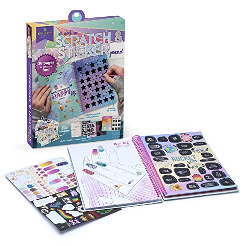 Craft-tastic — Scratch and Sticker Interactive Journal — Activity Book Packed with Fun Quizzes, 550+ Stickers, Creative Doodle Prompts, and More! Craft-tastic
