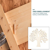 NOLITOY Unfinished Family Tree Cutouts 10pcs Unfinished Wood Tree Ornaments Wooden Blank Embellishments for Family Tree Weddings Christmas DIY Crafts NOLITOY