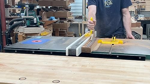 Magswitch SavR Featherboard, miter slot featherboard for use with table saw or bandsaw, adjustable miter slot, locks in place, easy to use and safe Magswitch