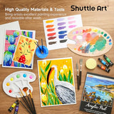 65 Pack Acrylic Paint Set, Shuttle Art Acrylic Painting Set with Wooden Easel, 30 Colors Acrylic Paint, Painting Canvas, Paint Brushes, Palettes, Art Shuttle Art
