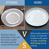 Lallisa 24 Inch Extra Large Resin Table Molds Round Epoxy Resin Molds Set with Metal Frame 3 Hairpin Legs for Table Epoxy Resin Table Mold Epoxy Lallisa
