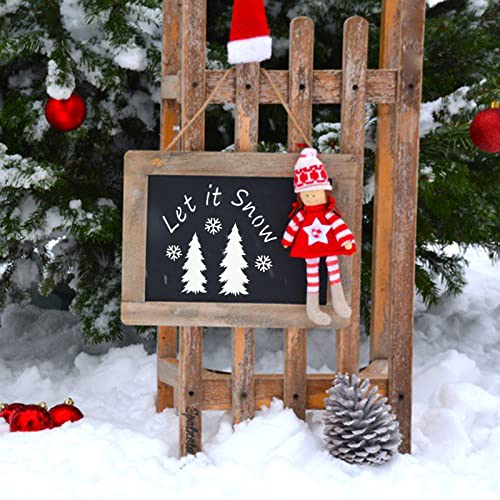 YEAJON 25Pcs Christmas Stencils 4x4 Inch for Painting on Wood Slice, Fabric, Paper, Windows, Cards, DIY Christmas Ornaments, Reusable Merry Christmas YEAJON