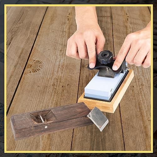 KERYE Honing Guide for Wood Chisel Set and Hand Planer, Chisel Sharpening Jig of Sharpening Stone for Woodworking Tools, Fits Chisel and Wood Planer