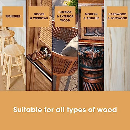 Furniture Clinic Wood Stain | Multiple Finishes | Fast Drying | Indoor and Outdoor Furniture and More | Water Based, Low Odor, Non-Toxic | - WoodArtSupply