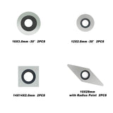 YUFUTOL Carbide Tipped Wood Turning tools Lathe set （Finisher/Rougher/Detailer/Hollower Swan Neck Hollower with Solid Wood Handle）and YUFUTOL