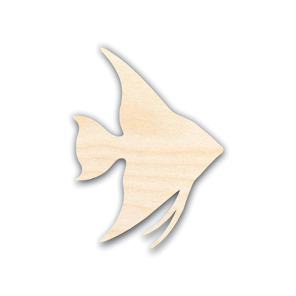 Unfinished Wood Angelfish Shape - Craft - up to 36