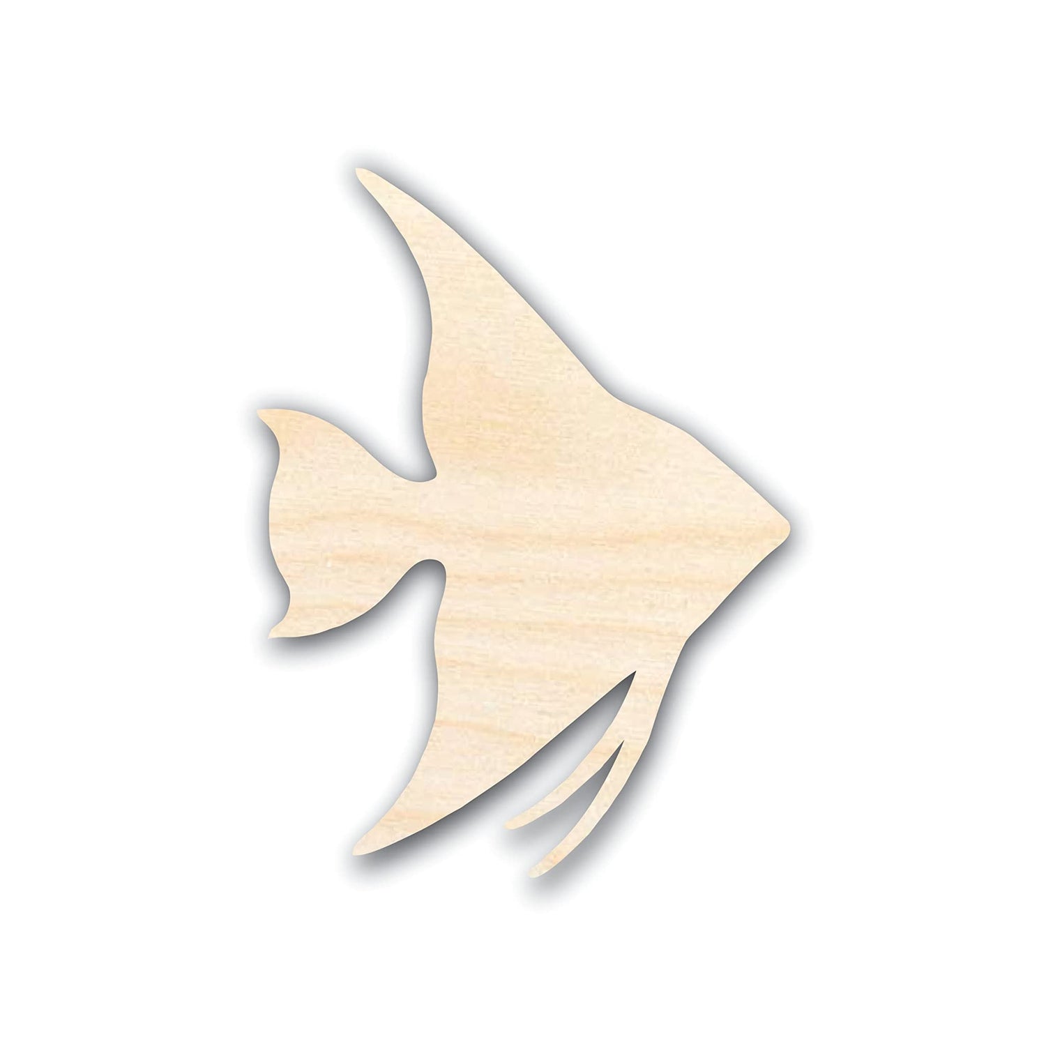 Unfinished Wood Angelfish Shape - Craft - up to 36" 18" / 1/2" 24 Hour Crafts