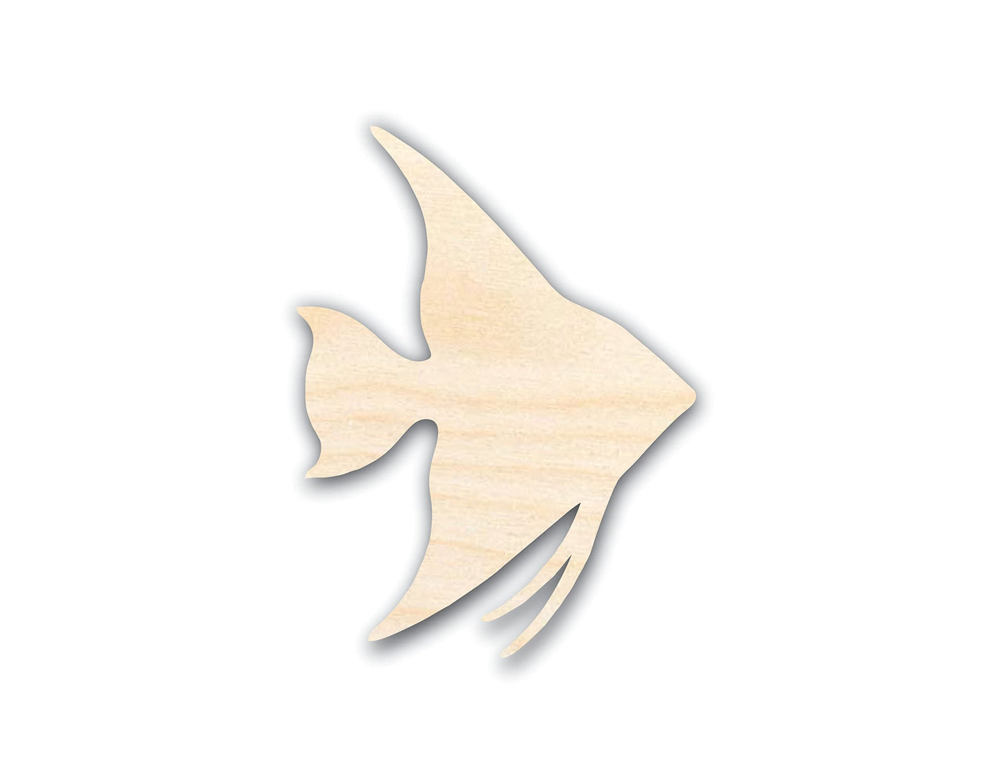 Unfinished Wood Angelfish Shape - Craft - up to 36" 18" / 1/2"