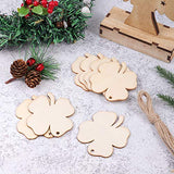 PRETYZOOM 20pcs St. Patricks Day Wood Shamrock Cutouts Clover Shape DIY Making Crafts Hanging Adornments St. Patricks Party Decoration PRETYZOOM