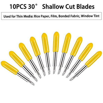 Youngneer 40PCS Cricut Blade for Explore Air 2 Air Maker Expression 20 PCS 45° Five Point + 10 PCS 30° Shallow Cut + 10 PCS 60° Deep Cut Vinyl Fabric - WoodArtSupply