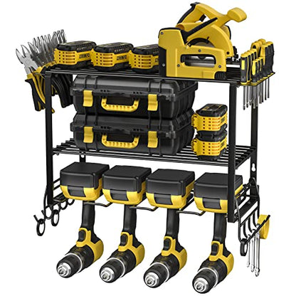 LMAIVE Power Tool Organizer, Tool Organizers and Storage, Drill Holder Wall Mount, Power Tool Organizer Wall Mount, Power Tool Storage Rack, Drill