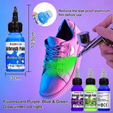 Airbrush Paint, 20 Colors Acrylic Air brush Paint Kit, Water-based, Opaque & Neon Colors, Pearl Colors, for Beginners, Artists, DIY Projects, FansArriche