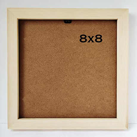 8x8 Photo Frame Solid Wood Frame Square 8x8 Picture Frame. Environmental Protection, no Paint. Protection Panel Plastic Material. Wall or Tabletop N\C