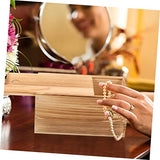 COHEALI 5pcs Box earring storage case sliding cover wooden drawers old fashioned desk top decor Headband decorative wood jewelry rack unfinished COHEALI