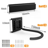 TORACK Bike Storage Rack, 6 Bike Rack Wall Mount Home and Garage Organizer, Vertical Bicycles Hanger Hooks for Indoor Space Saving TORACK